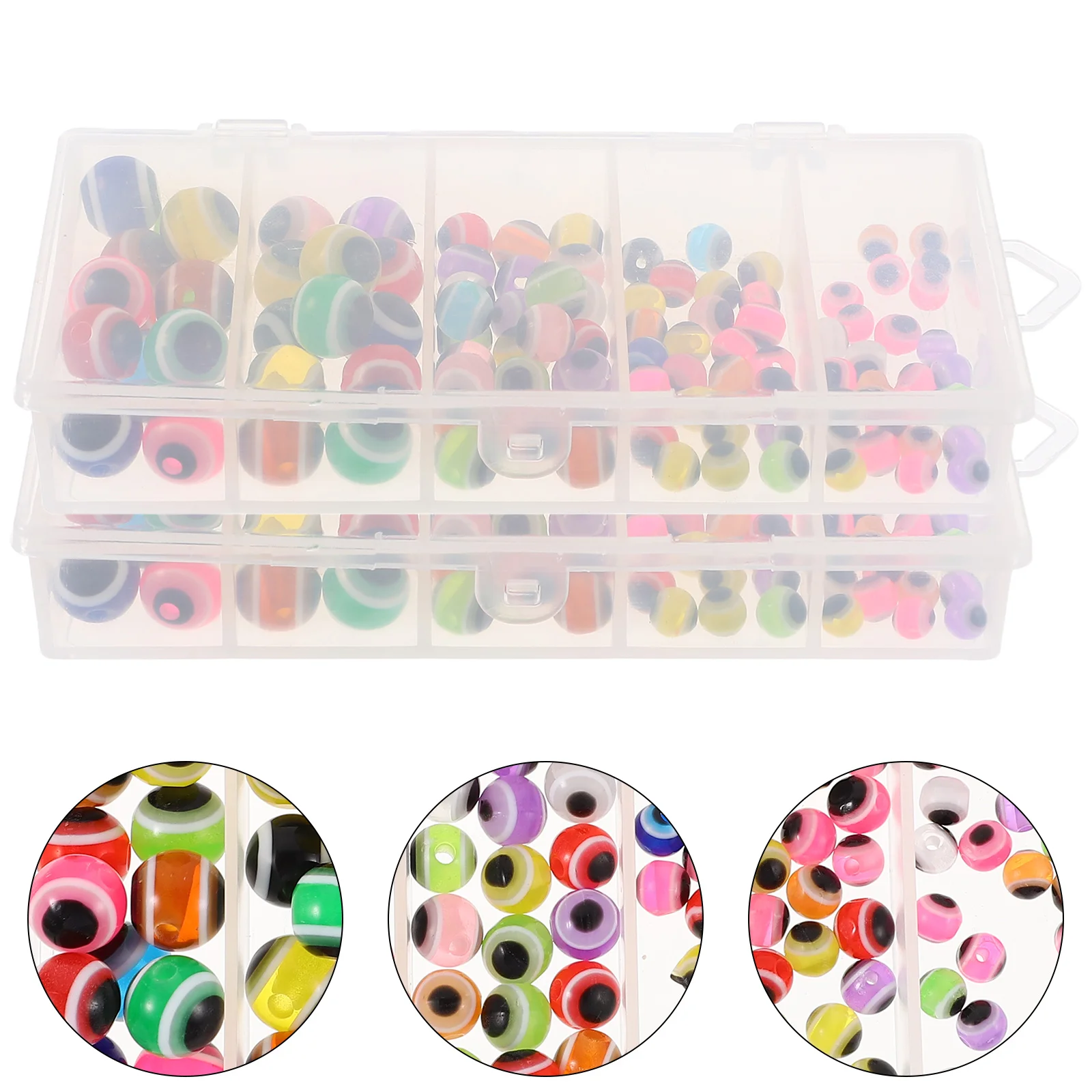

100 Pcs Evil Eye Bead Bracelet Beads Jewelry Making Decorate Shaped for Diy Resin Fancy Craft