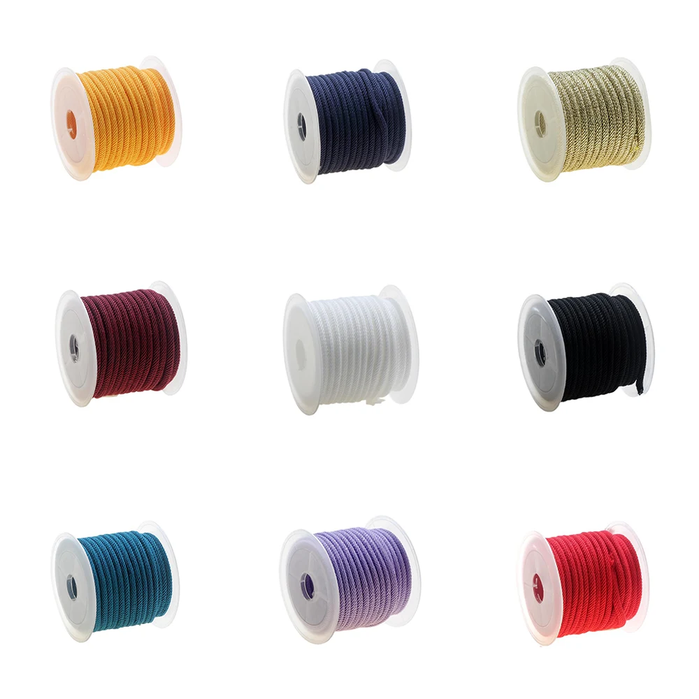 2*2MM 3M/Roll  Colorful Milan Rope Cord Accessory Women Earrings Bracelet Choker Necklace DIY Jewelry Making Gift Wrapping