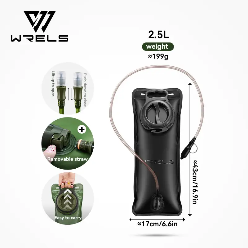WRELS Hydration Bladder Water Reservoir Large Capacity Water Bag BPA Free Running Cycling Hiking Ultra Durable Water Storage Bag - Image 12