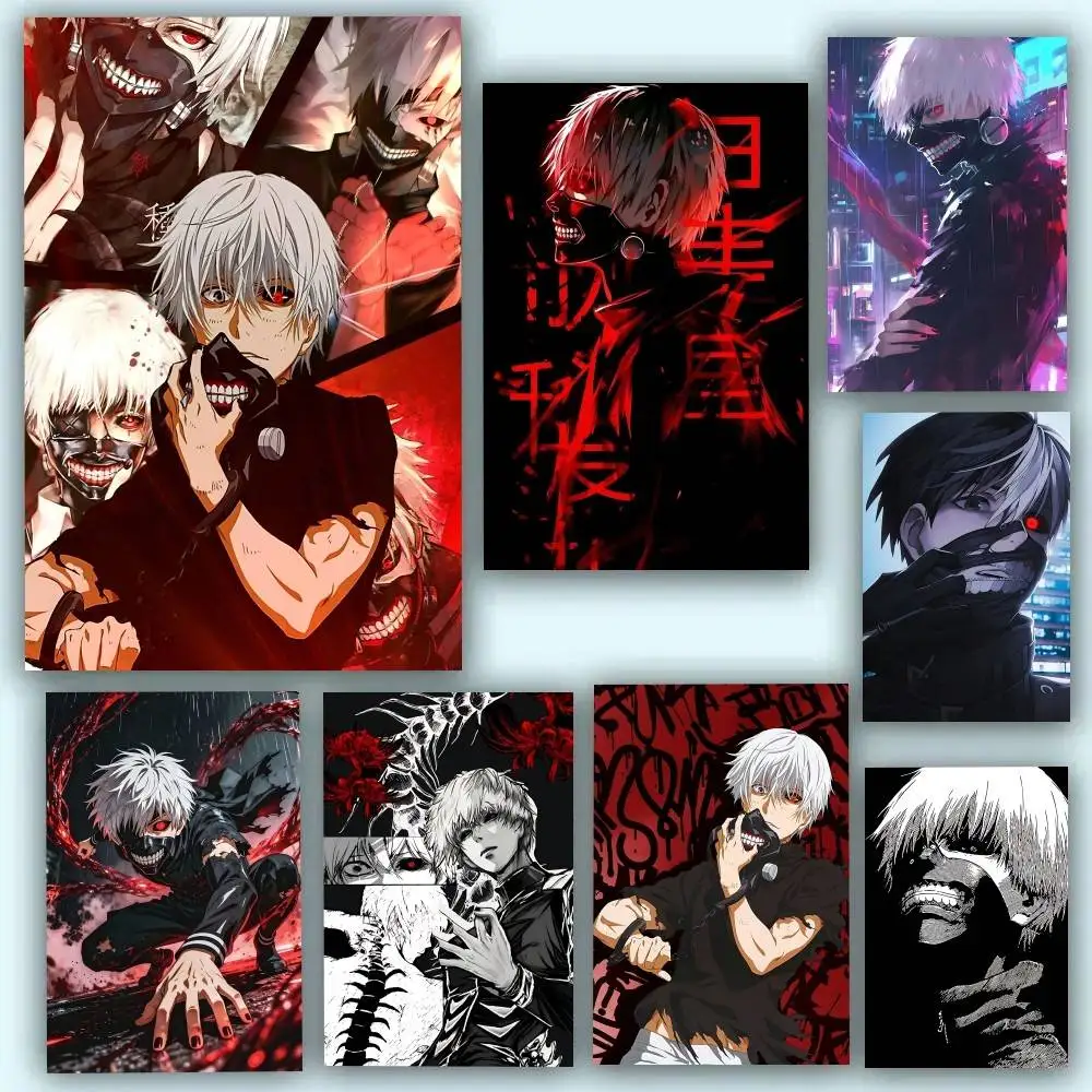 Kaneki Ken Anime T-Tokyo G-Ghoul Posters Self Adhesive Waterproof Ideal For Living Room Bedroom Bar Decoration
