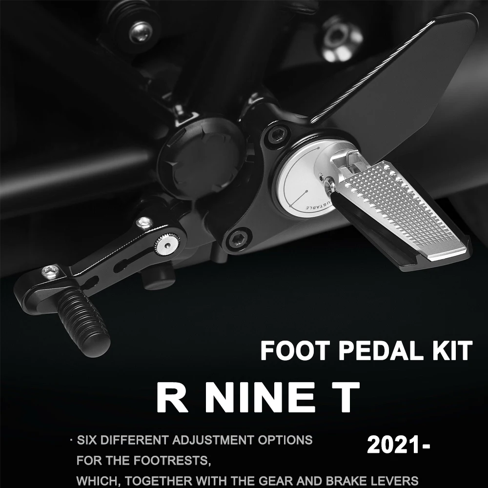 New Motorcycle CNC Footpegs Foot Pegs Footrest Pedals Bracket Footrest For BMW RNINET R nine T Rninet R NINET R9T 2021 2022 2023