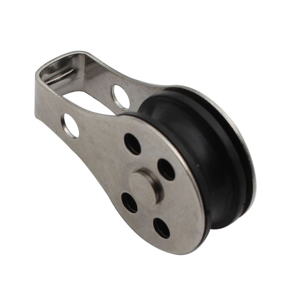 10 قطعة 316/304 بكرة نايلون من الفولاذ المقاوم للصدأ لـ-بكرات فردية متينة للاستخدام الخارجي بالأحمال الثقيلة 4.5X2.6X1.3 سم متعددة الوظائف