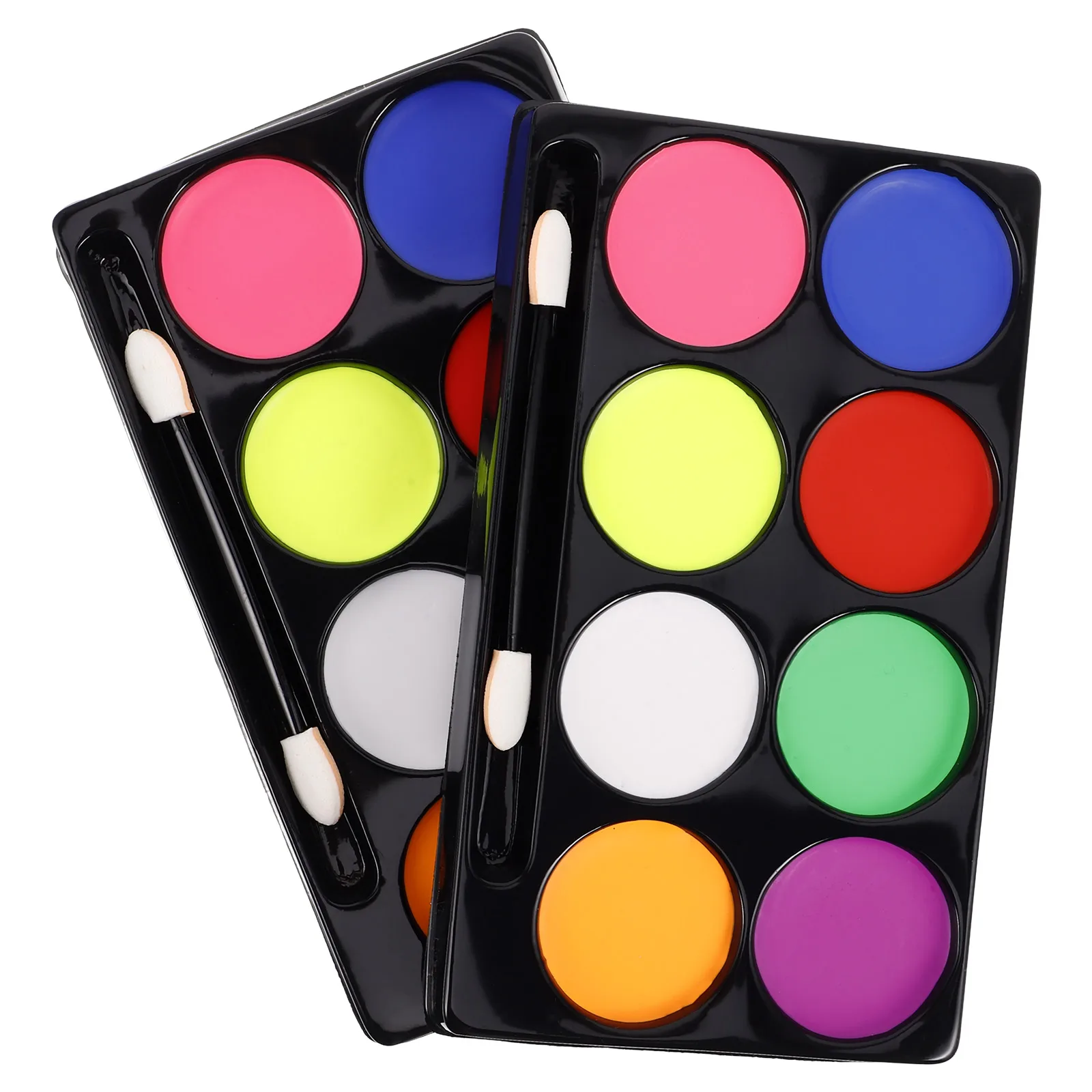 2 صندوق لوحة طلاء زيتية 8 ألوان زاهية طلاء الجسم مهرجان مرحلة الحفلات ماكياج تأثيري صبغة الوجه الفنية