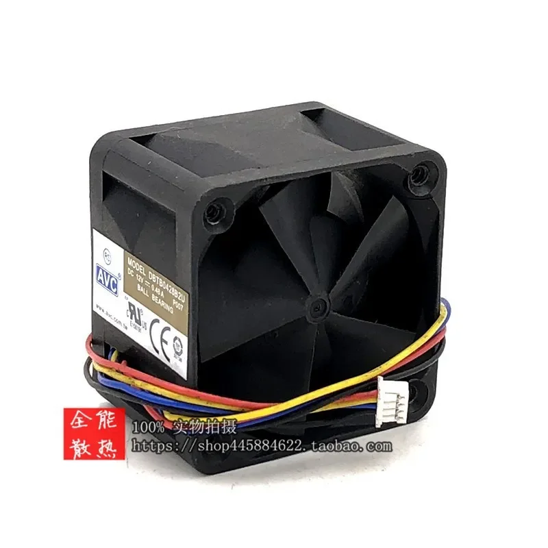 for AVC DBTB0428B2U 12V 0.48A 40mm 4028 4-Wire PWM Temperature Controlled Cooling Fan