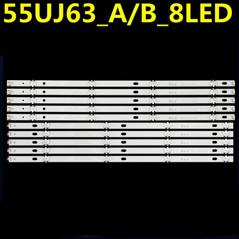 Tira de luces LED para Innotek 17Y 55inch_A B EAV63632405 55UJ63_UHD_A/B 55UJ6300 55UJ6307 55UJ6309 55UJ6320 55UJ6500 55UJ6519, 10 Uds.
