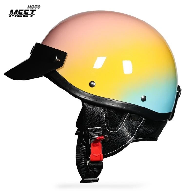 Lightweight Summer Helmet Sunscreen Small Body Retro Cruise Motorcycle Half Helmet Ladle Helmet Шлем Для Мотоцикла