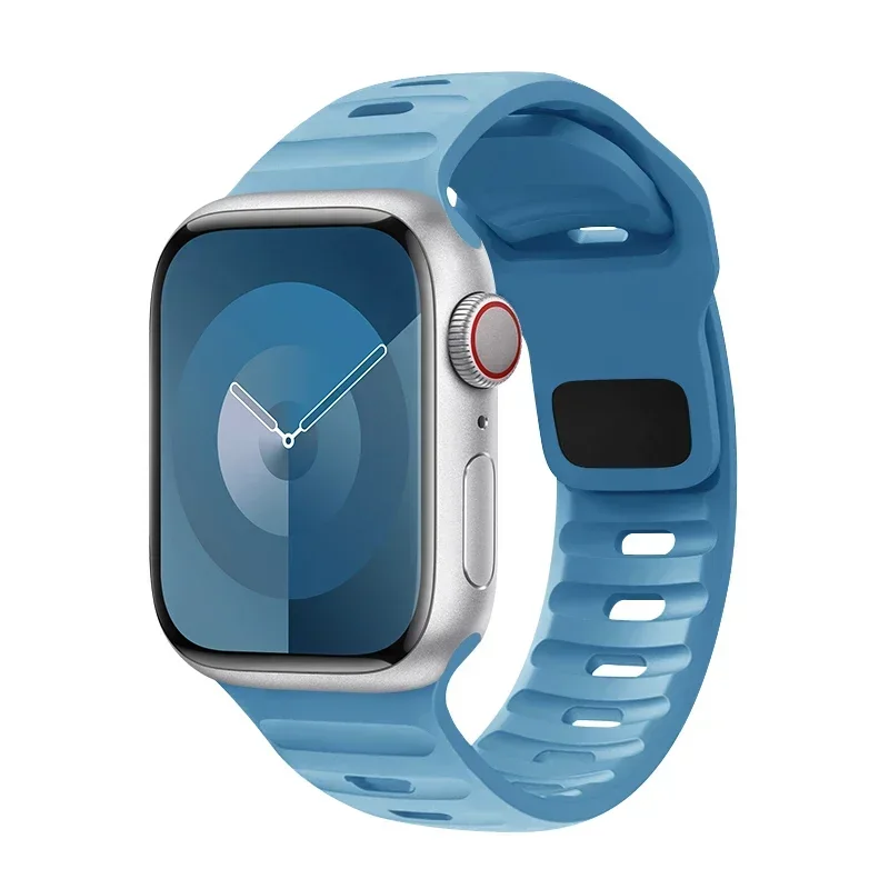 Silicone Sport Band For Apple Watch Ultra 2 1 49mm Strap 40mm 41mm 44mm 45mm 42mm 38mm correa Iwatch series 9 8 7 3 5 6 4 3 2 SE image 6