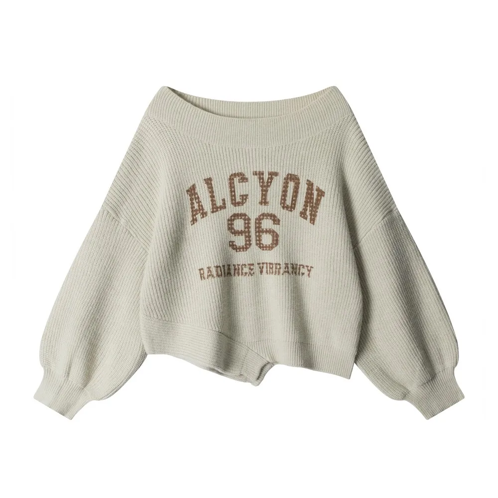 

Asymmetrical Loose Vintage Sweaters Designer Knitted Winter Clothes Pullovers Tops for Women Girls Office Ladies Strreetwear