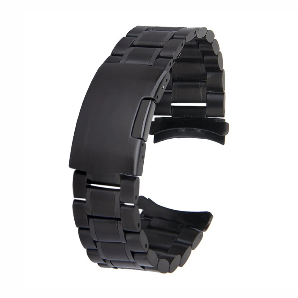 

22 Mm Stainless Steel Strap Watch Band Link Spring Bars 22mm Curved End Bracelet