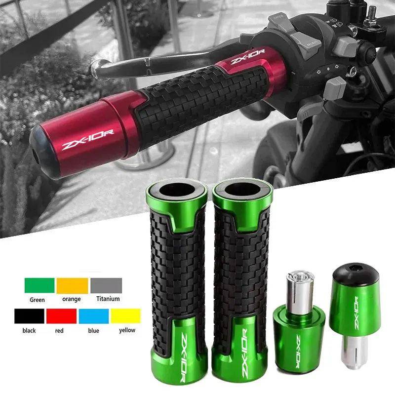 

For KAWASAKI ZX10R 2005 - 2024 ZX 10 R zx 10r zx 10 r CNC Motorcycle Accessories 7/8"22mm Handle grips handlebar grip ends Plug