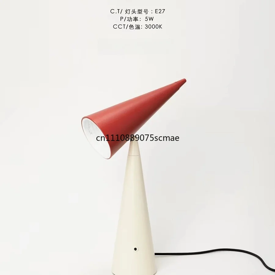 Little Red Riding Hood red tube reading desk lamp, living room bedroom fashion ambient light