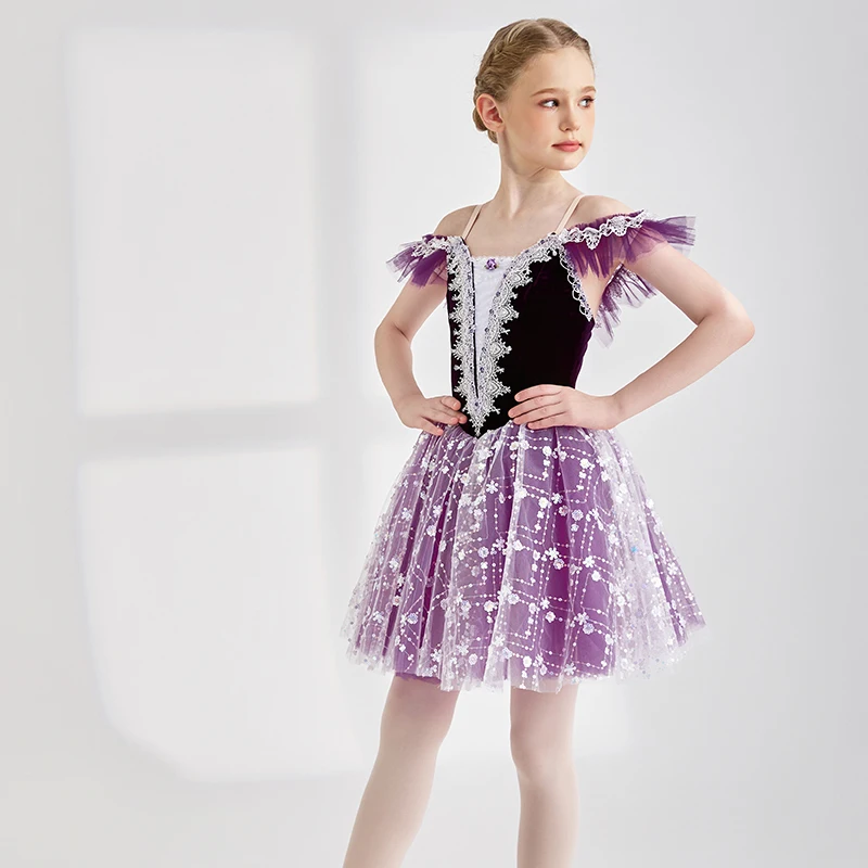 Hot Sale Cheap Fashion Unique Design Kids Girls Children Women Adult Performance Wear Pink 5 layers purple Ballet Tutu Costumes