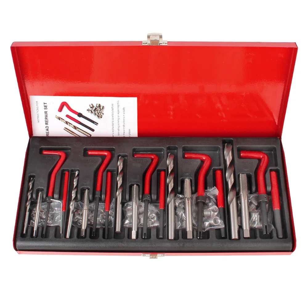

Thread Repair Tool Kit Engine Block Restoring Damaged Set Car Tools Car Accessories 88/131 pcs M5 M6 M8 M10 M12
