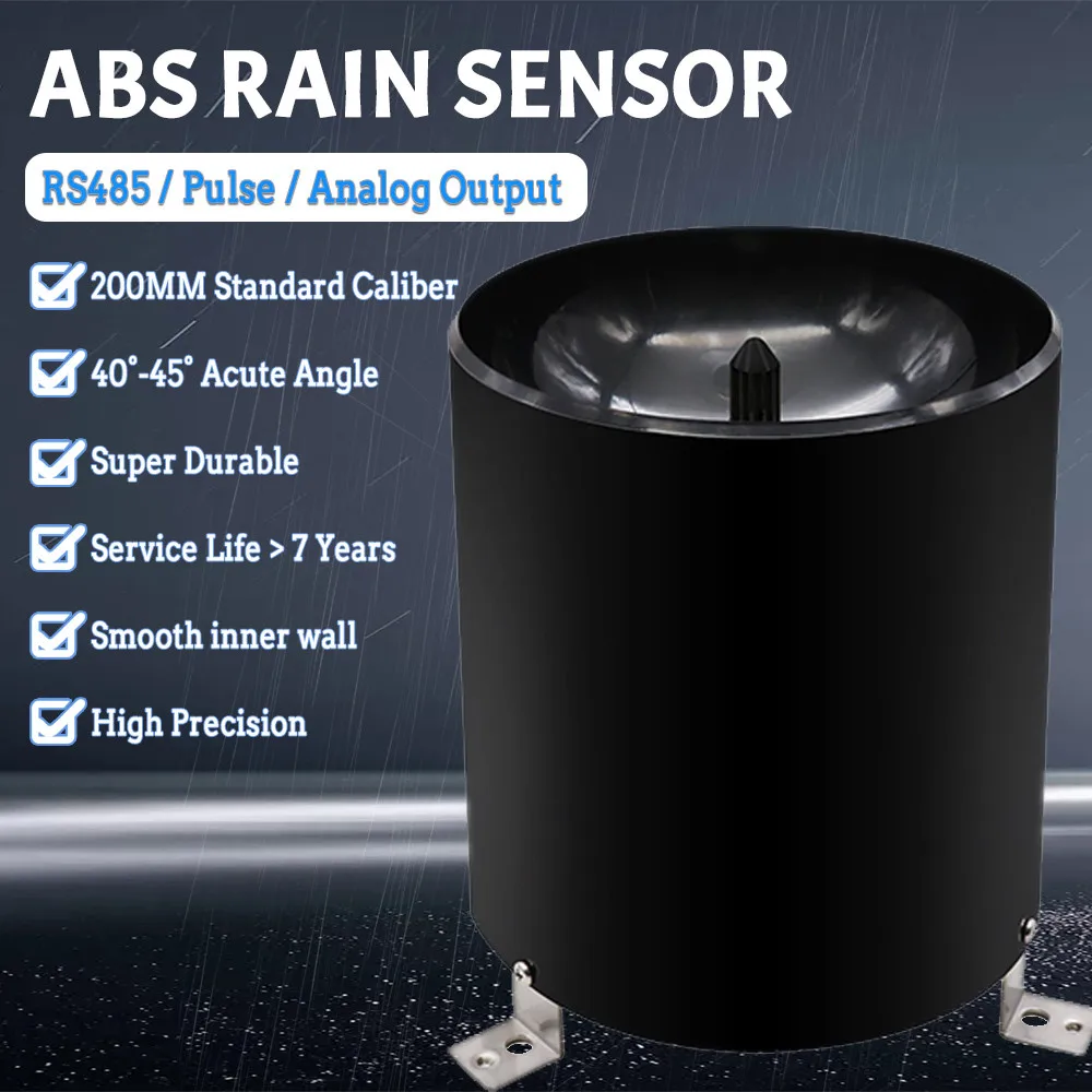 Rainfall Sensor Transmitter Module ABS Rain Barrel Rain Gauge Rainwater Automatic Monitor 0.2MM 0.5MM Pulse RS485 0-5V 4-20mA