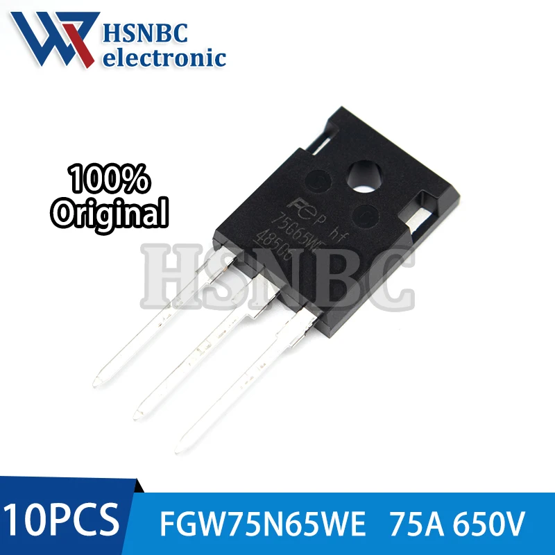 10PCS FGW75N65WE 75G65WE TO-247 75A 650V IGBT Power Transistor 100% New Original