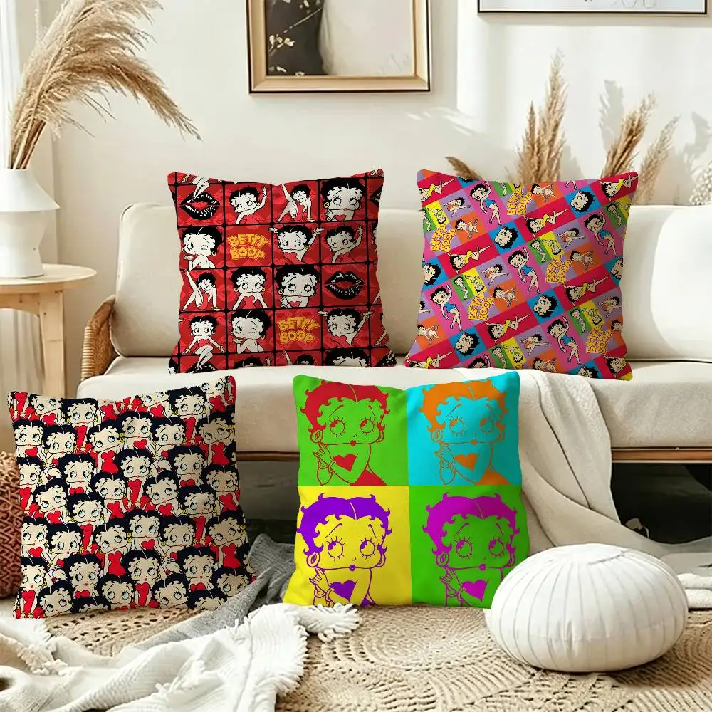 B-Bettys-Boops Personalized Pillow Dust Cover Bedroom Kids Party Decoration Pillowcase Birthday Children Gift