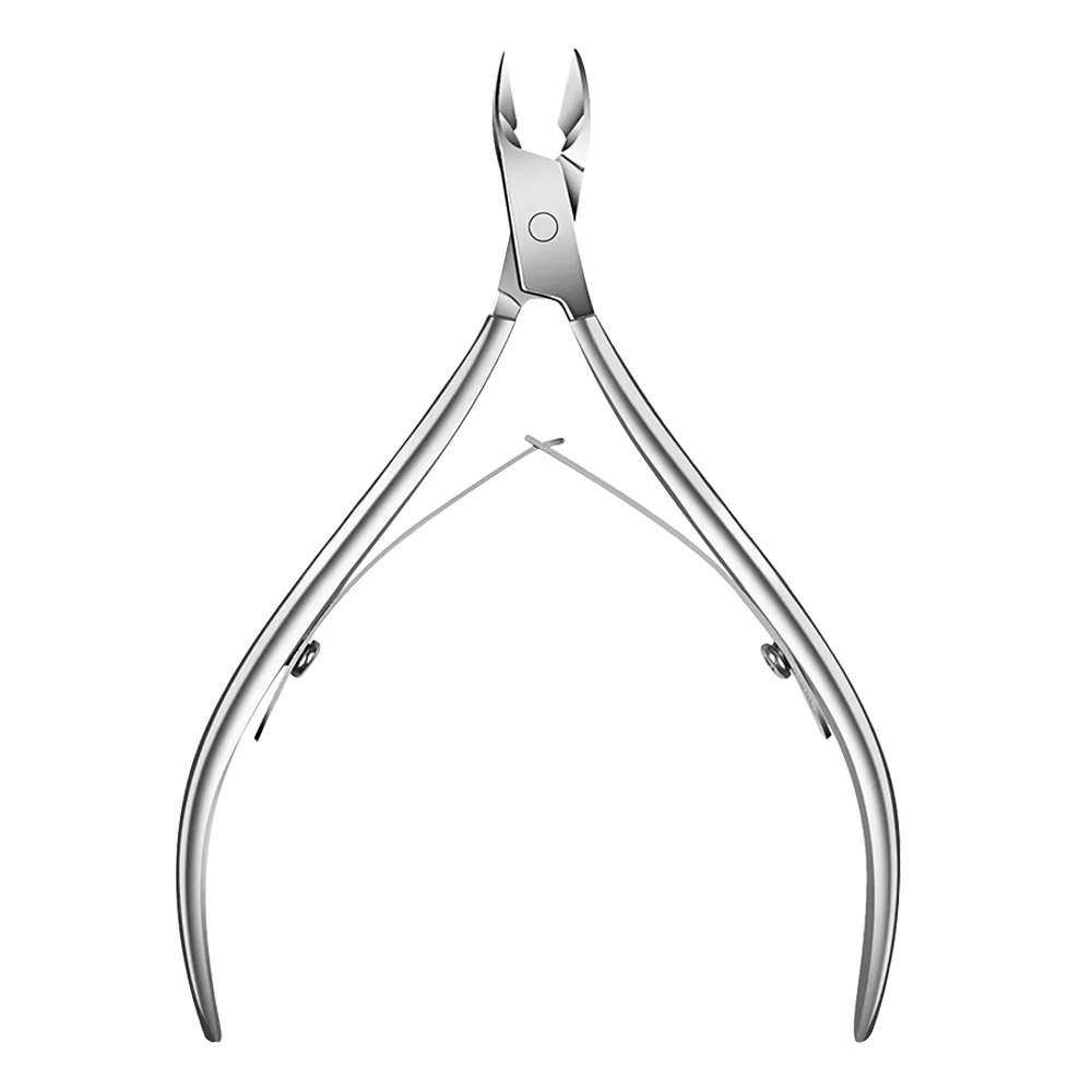 1/2 Peças Alicate de Cutícula Prateado, Tesoura e Alicate para Remover Pele Morta com Cabo Transparente, Ferramenta de Nail Art para Salão de Beleza e Manicure