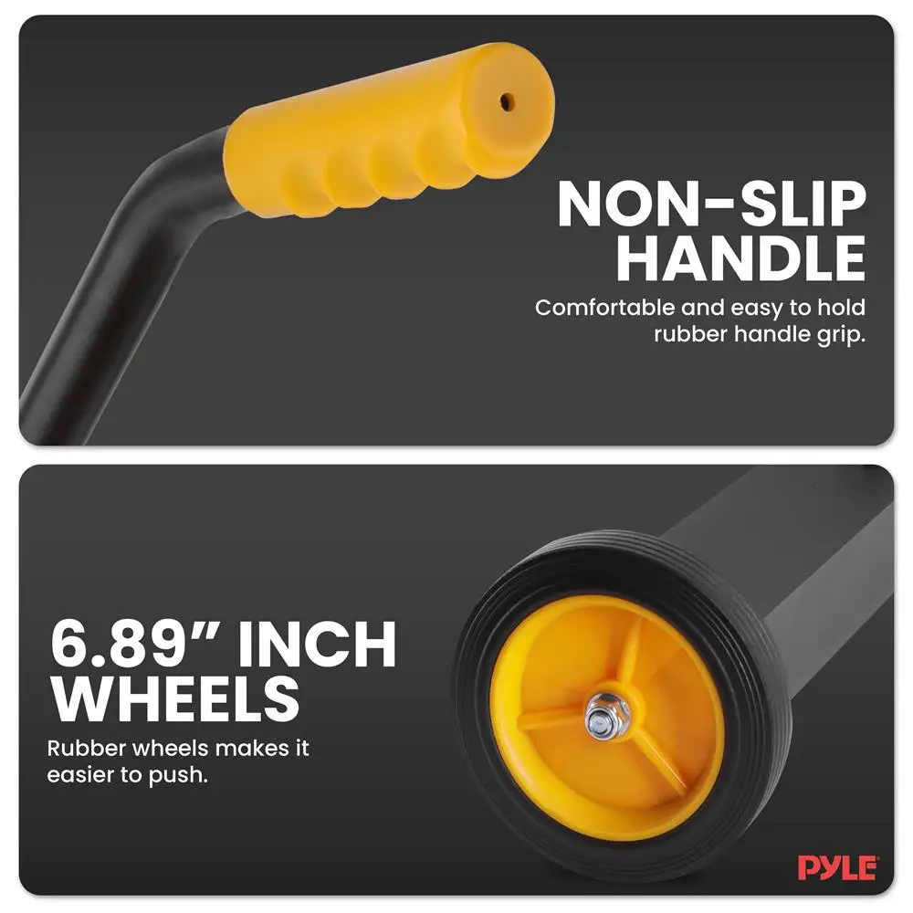 Odkurzacz magnetyczny na kółkach Pyle 24” - Wytrzymały metalowy zbieracz do użytku przemysłowego (czarno-pomarańczowy)