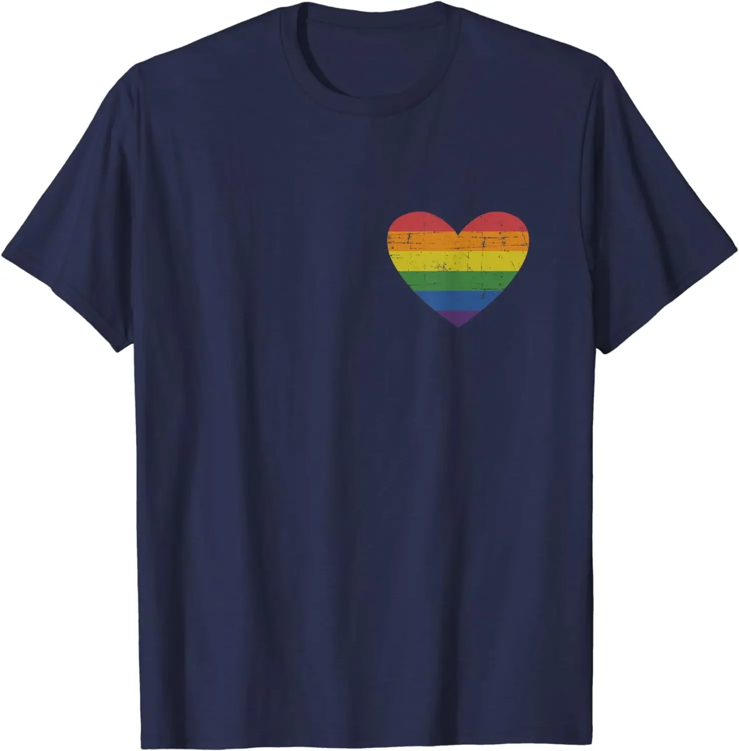 Rainbow heart flag for gay and lesbian support pride month T-Shirt