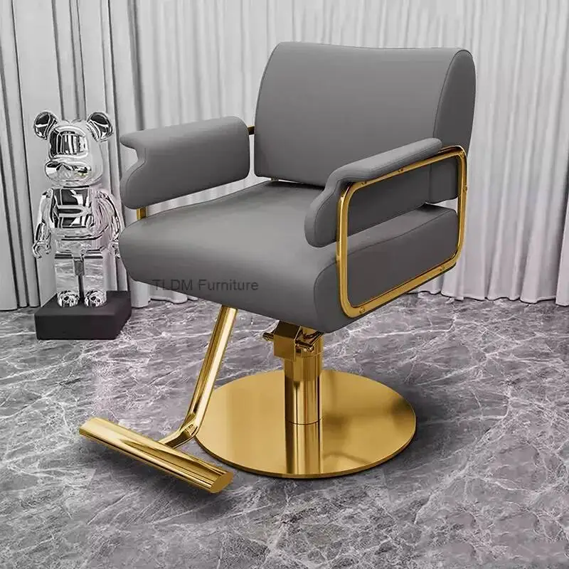 Simple Design Barber Chairs Italian Style Exquisite Glamour Salon Chairs Trendy Luxury Friseur Spiegel Salon Furniture