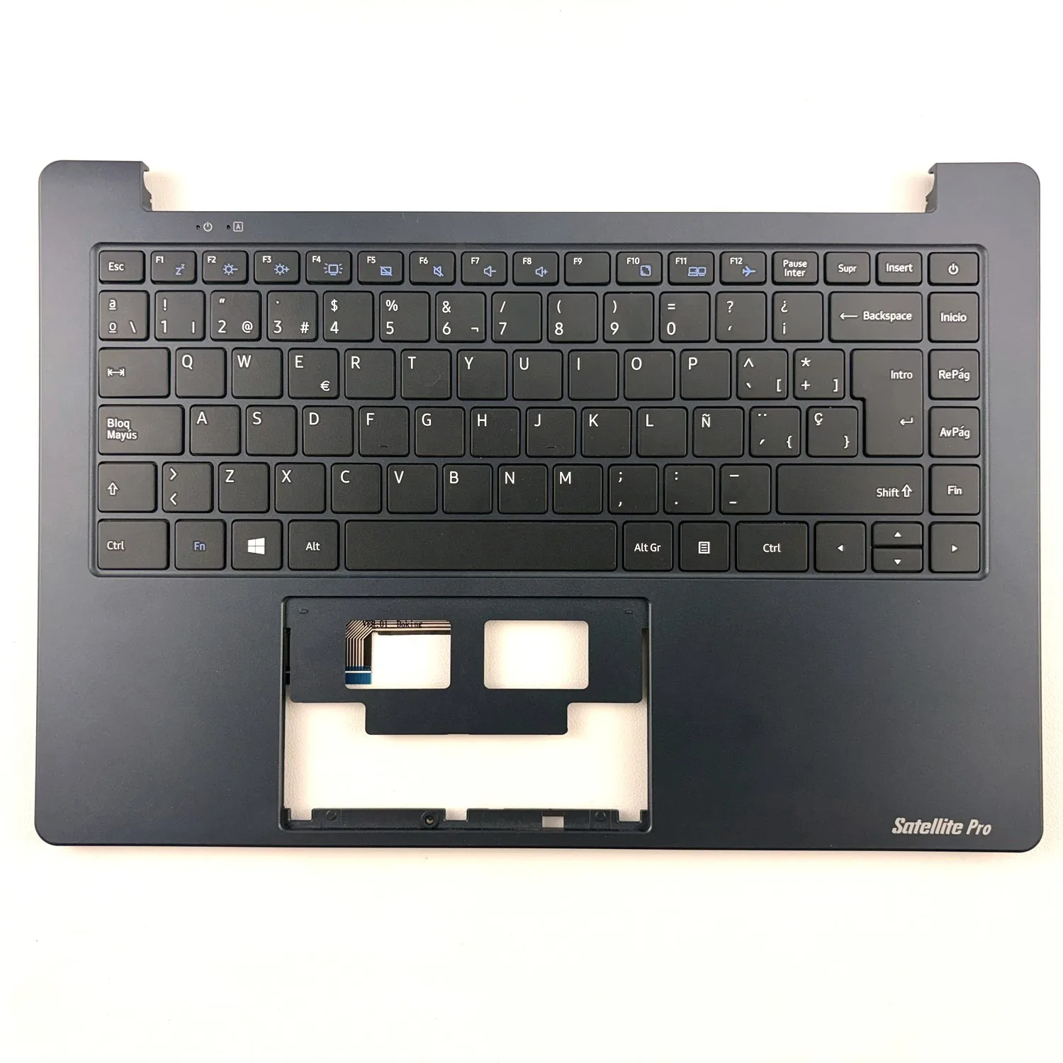 Teclado español con reposamanos para Toshiba Satellite Pro C40-G C40-H C40-J CS40L CS45L Series, negro, diseño QWERTY