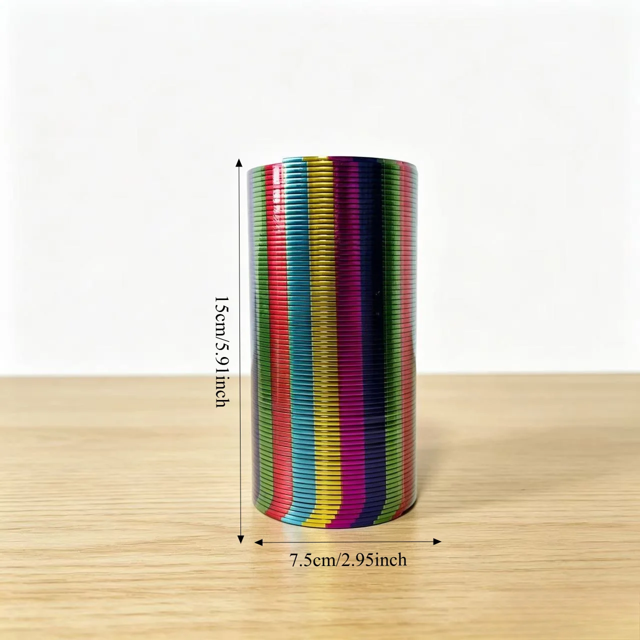 150MM Large Rainbow Slinky Spring Toy Gradient Gold Foil Magic Coil Fidget Sensory Stress Relief Educational Toy for Kids Adults