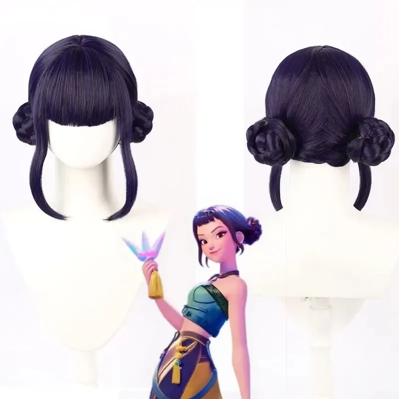 Halloween kpop caçadores de demônios zoey cosplay peruca huntrix mira rumi cabelo halloween carnaval festa traje acessórios para mulher