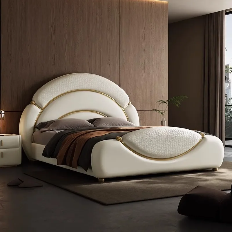 European Design Bed Double Modern Capsule Storage Girls Bed Castle Sleeping Portable Leather Beliche Lounge Suite Furniture