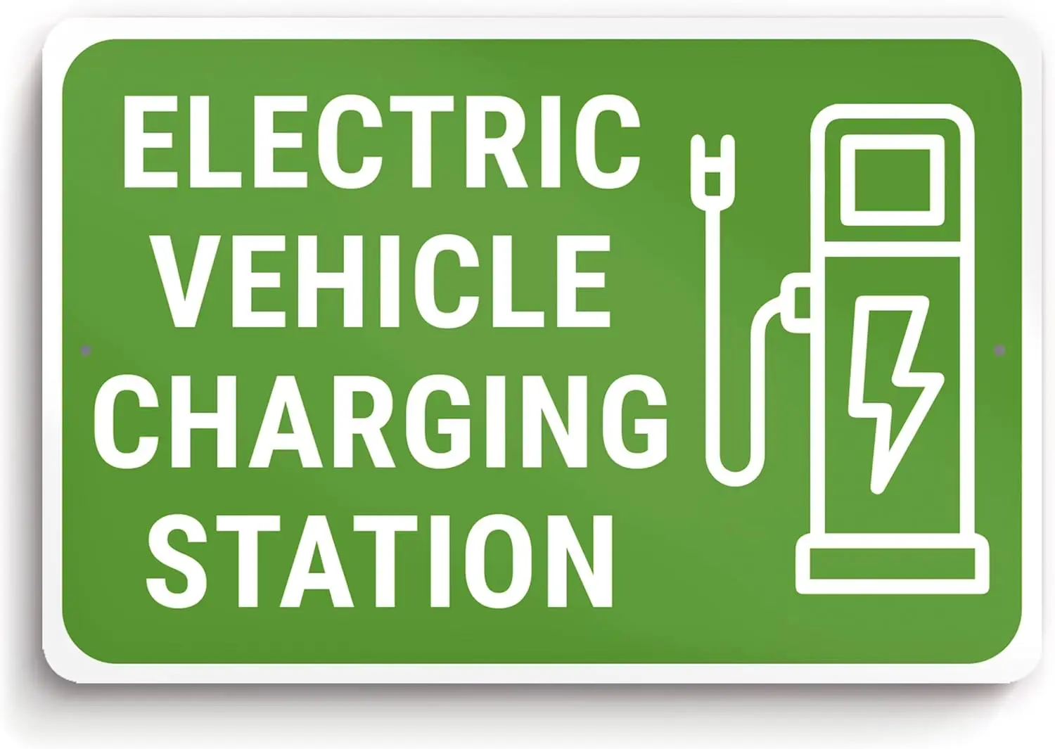 2028 v1,Electric Car Charging Station Sign - 8x12 Aluminum Ev Charging Sign for Garage-aluminum