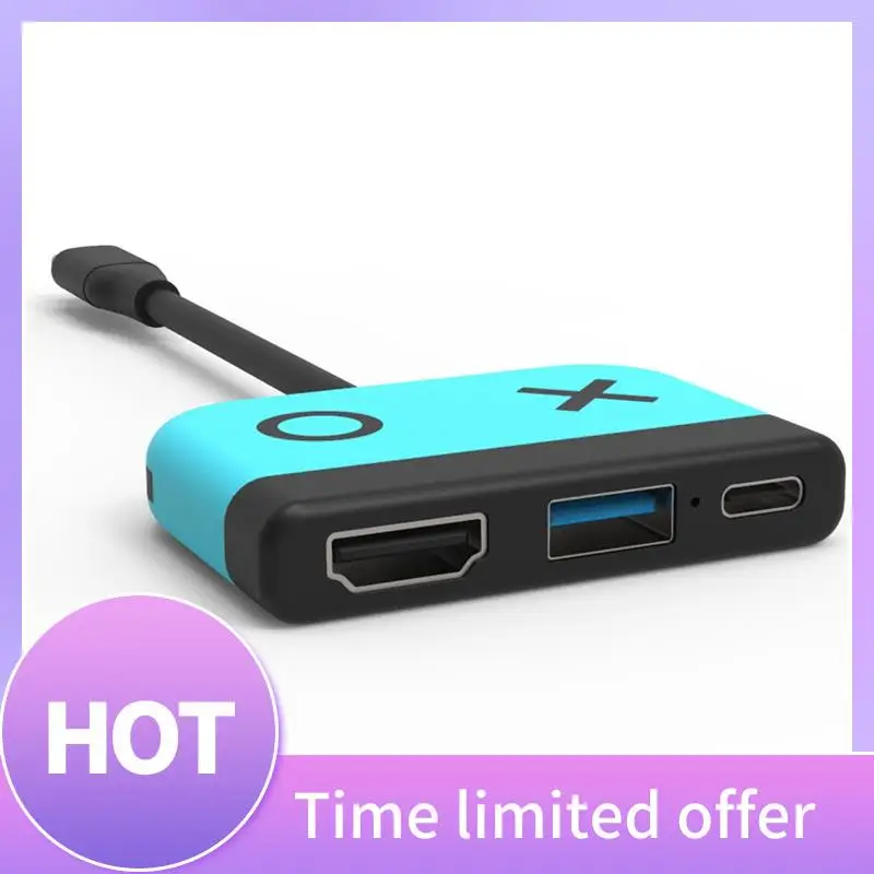 

B68A 3 In 1 Switch Hub USB3.0 Switch Base Docking Station Type-C To HD Screen Projector Converter For Switch/Switch OLED Durable