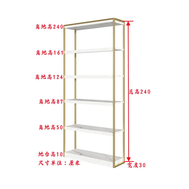 رف متجر الأحذية رف عرض متجر الملابس حقيبة مجوهرات رف الأحذية النسائية متجر زميل الدراسة خزانة عرض الأحذية الإبداعية #6
