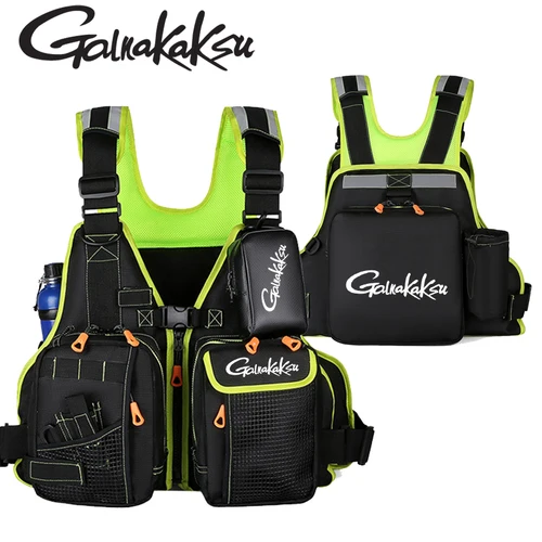 Imagen 2 del producto Nueva chaleco salvavidas profesional para pesca en el mar, camiseta interior de pesca de rescate para deportes acuáticos y natación para adultos, gran flotabilidad al aire libre