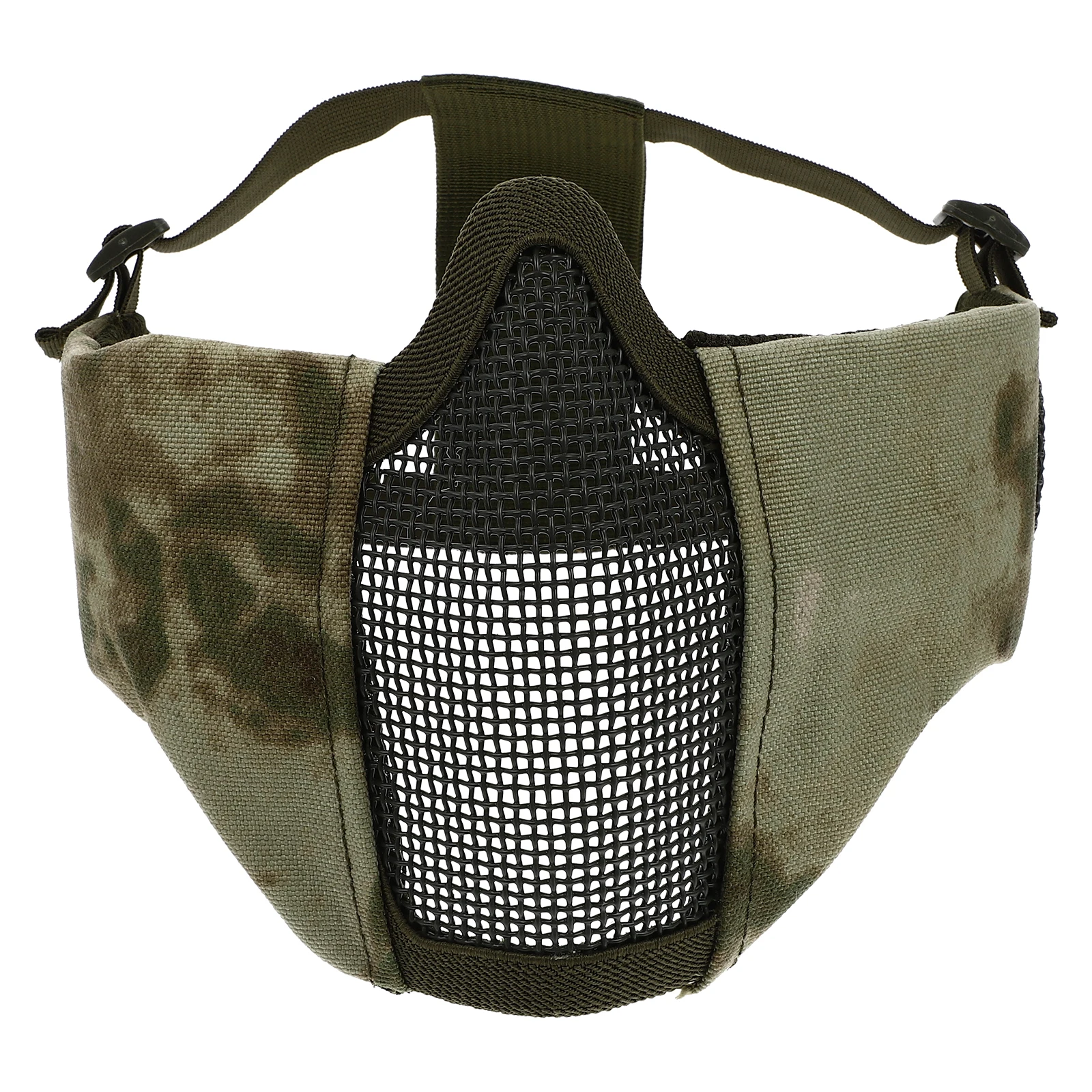 

Breathable Steel Wire Mask Nylon Outdoor Half Face Protector Adjustable Ear Protection Mask For Cycling Riding Hiking Hunting