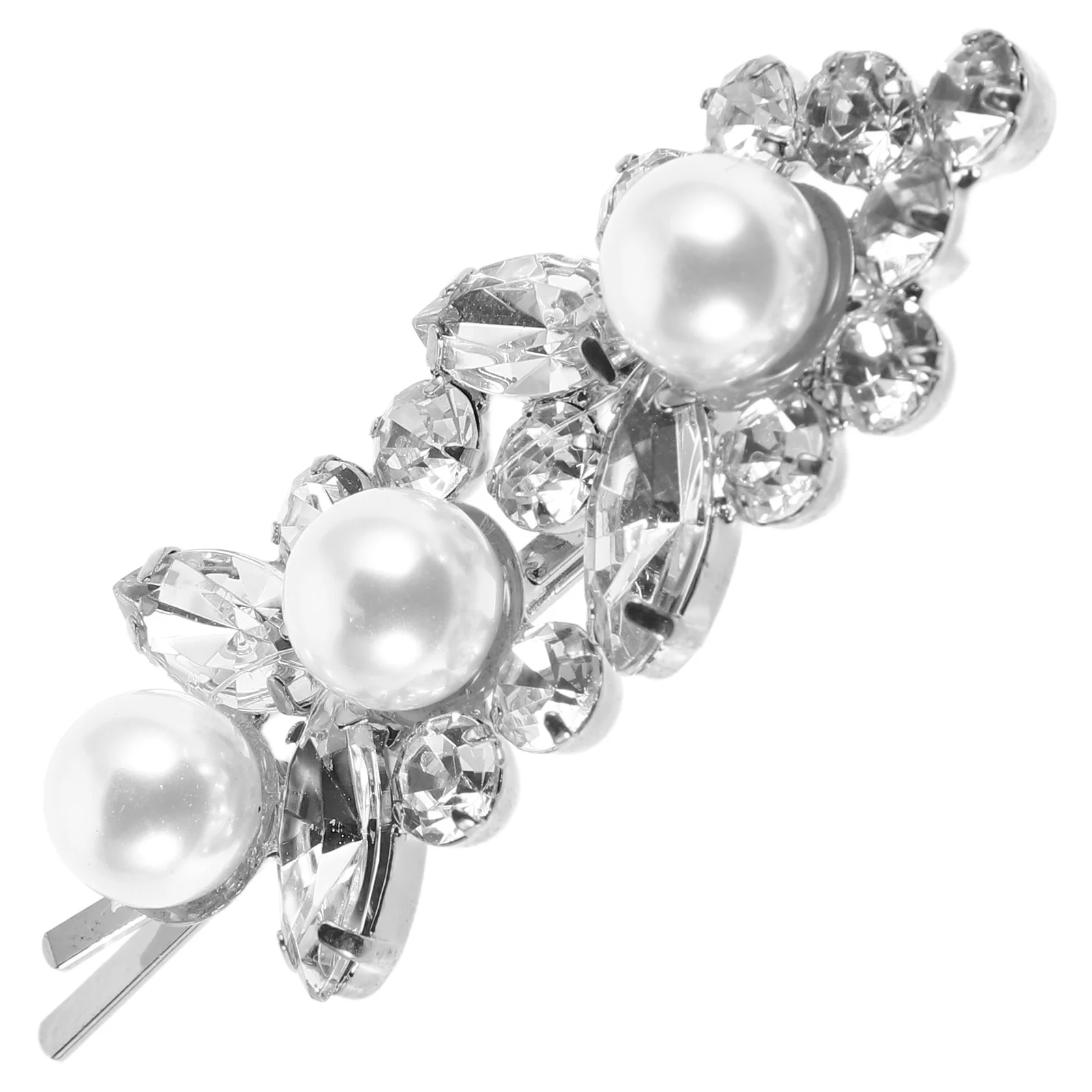 

Pearl Hair Clip Elegant Single Row Princess Wedding Bridal Bridesmaid Hair Barrette Vintage Accessories for Women