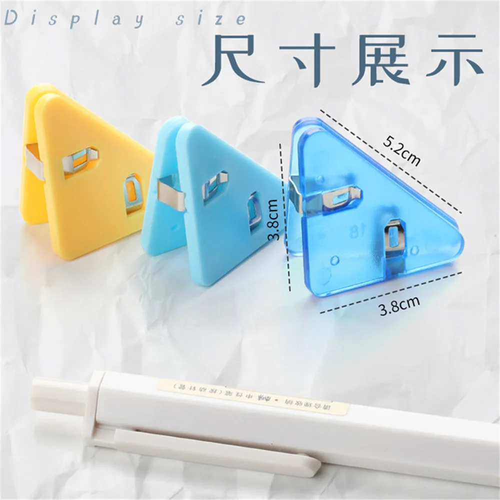 Multicolor Solid Color Mini Corner Clip Clear and Page Clips Paper Clip Students Clip File Index Photo Office School Supplies