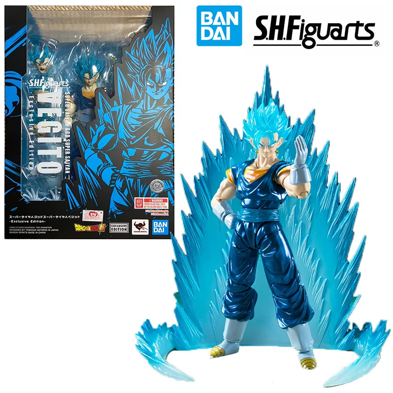 Bandai S.H.Figuarts Super Saiyan God Super Saiyan Vegito Exclusive Edition Dragon Ball Super Original Action Figure Model Toy