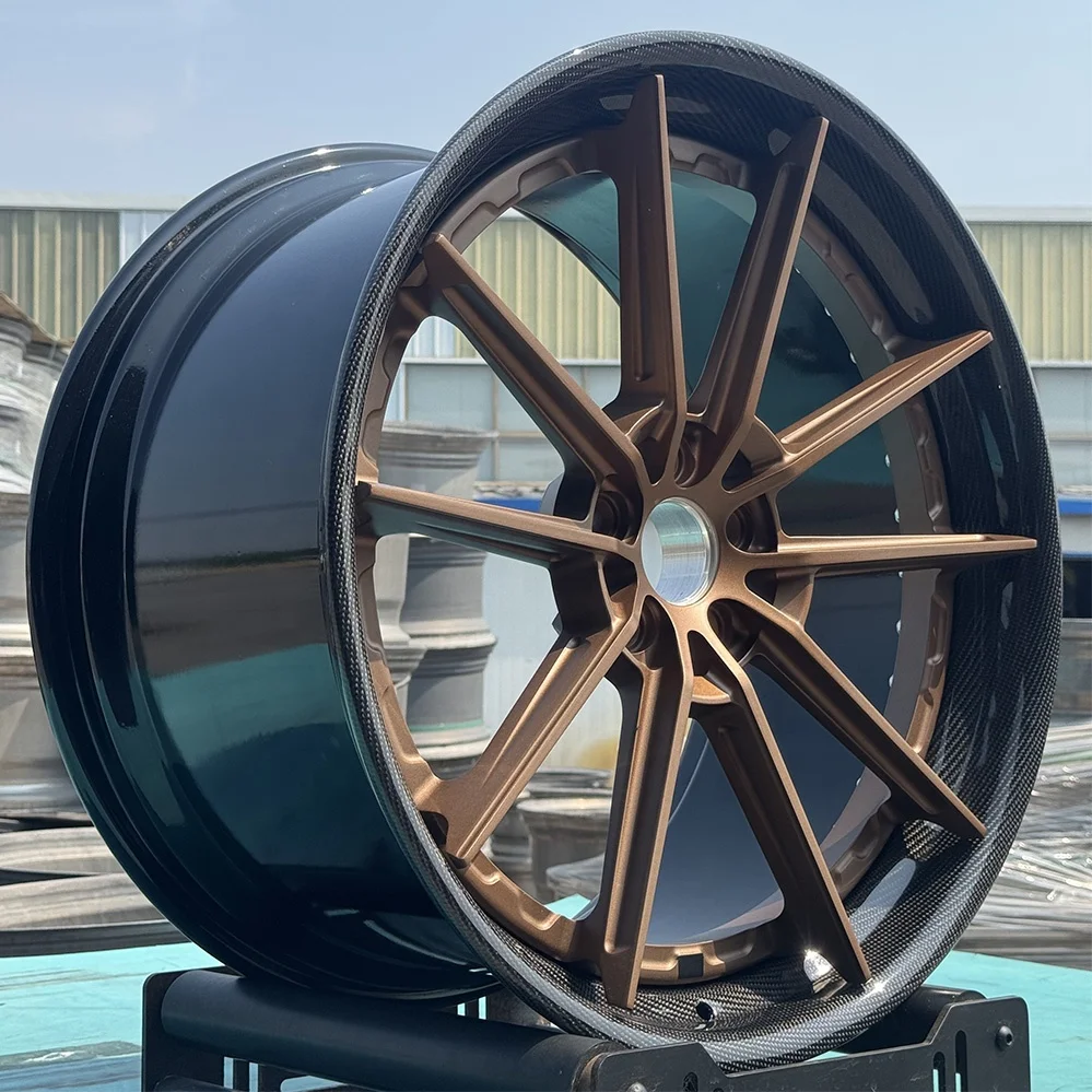 

Factory Direct Sales 20 21 22 23 24Inch Forged Racing Car Wheels Custom 2-Piece Wheels 5x112 6061-T6 Alloy Carbon Fiber Wheels