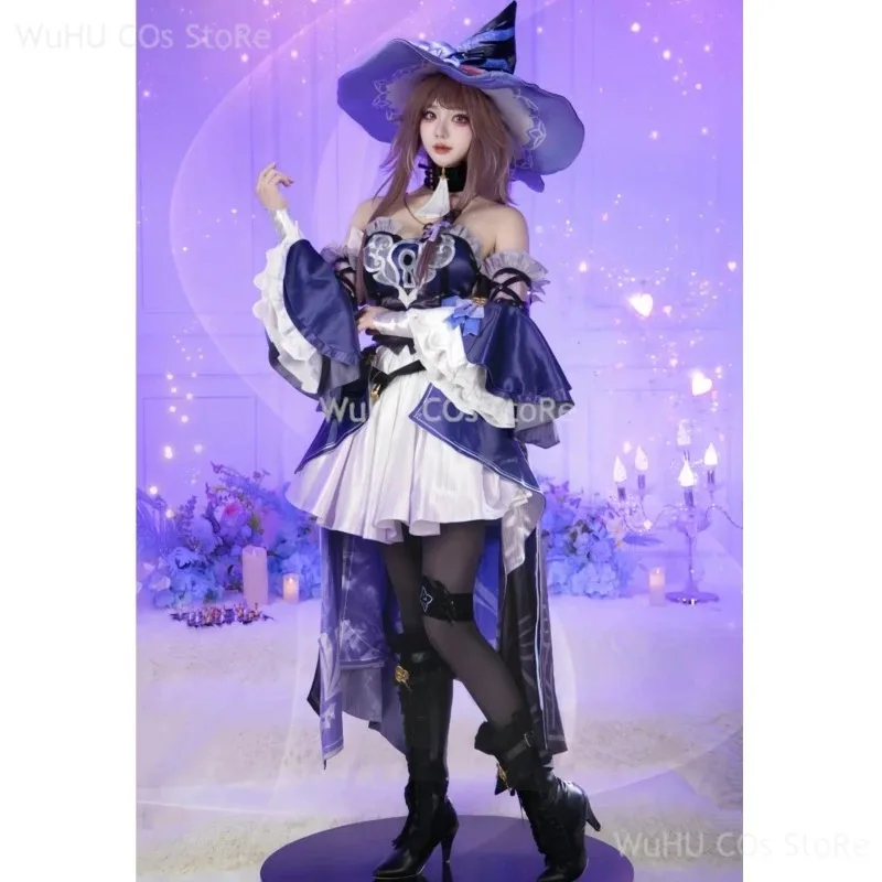

asdh8@Game Honkai Star Rail cosplay herta Wig Costume Shoes Anime Party Role Play Outfit Halloween Dress U