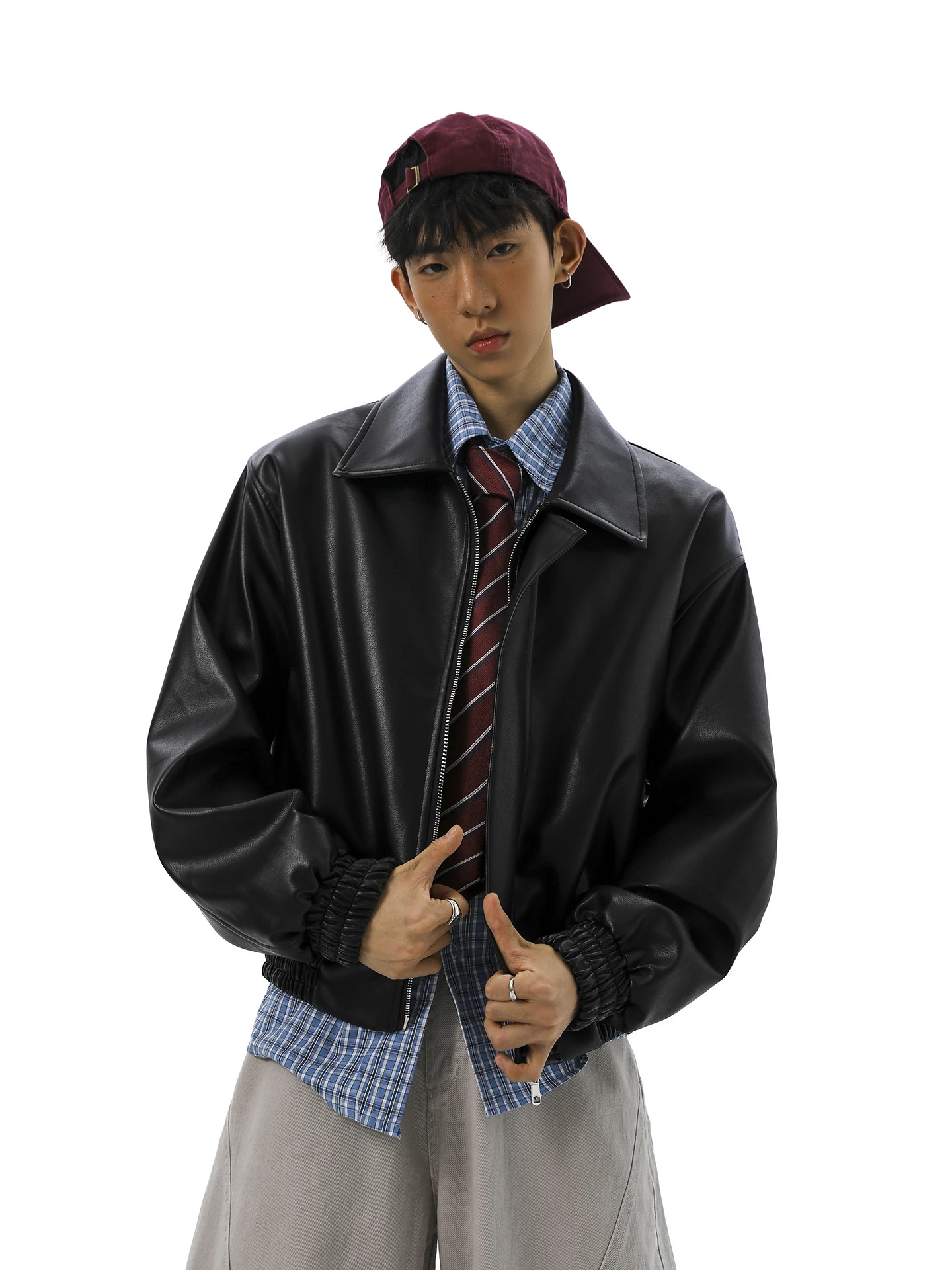 

Американский ретро с мягкой подкладкой, мотоциклетный кожаный джет, мужской весенне-осенний модный бренд Haome, тяжелый вес, высококачественный...