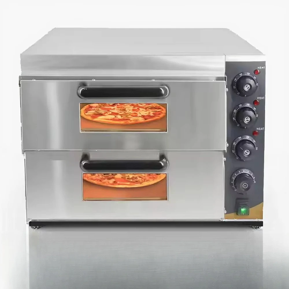 Electric double-layer large-capacity oven for baking pizza, tarts, and bread