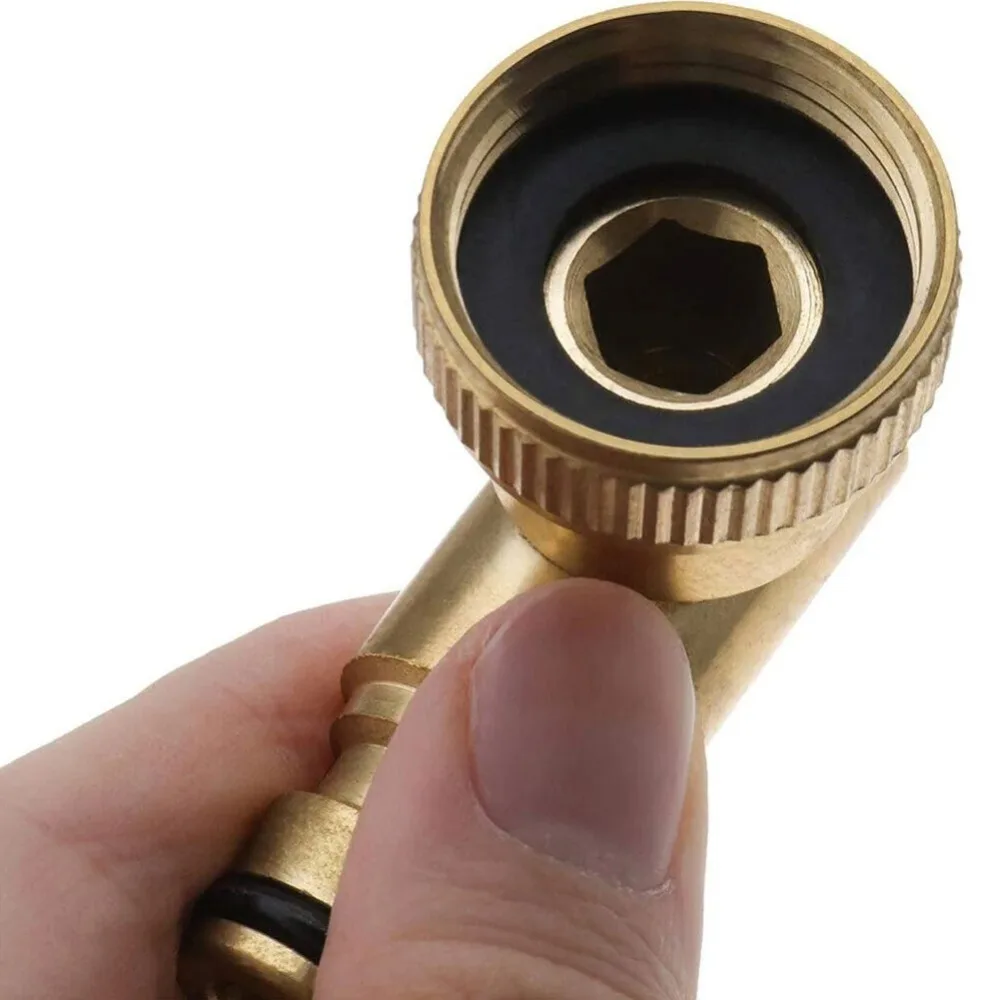 90 Degree Hose Swivel Elbow Solid Brass Adjustable Hose Kink Protector Watering Equipment Connector