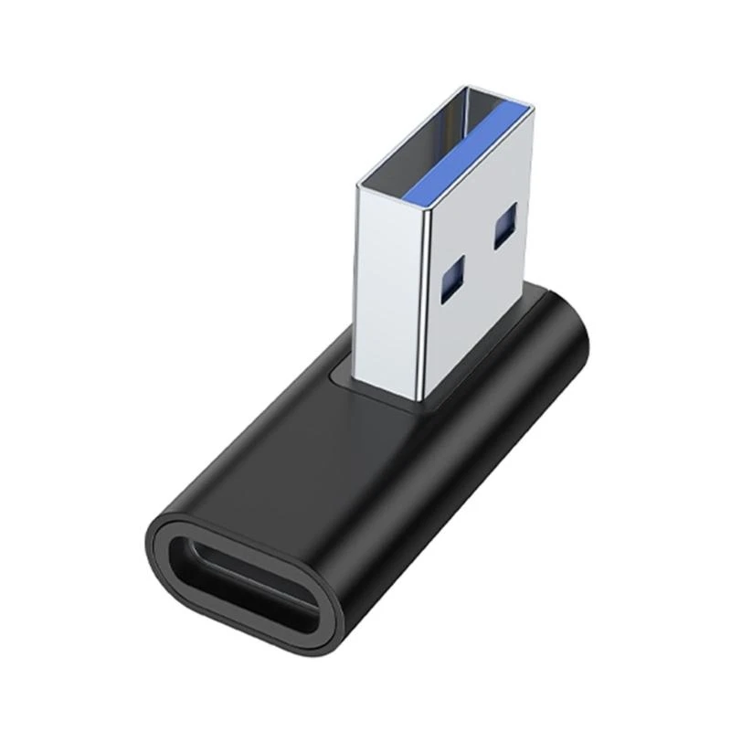 90度USB 3.0 オス - Type-C メス 直角延長アダプター USB上向きエルボアダプター 10Gbps ノートパソコンPCコネクター用