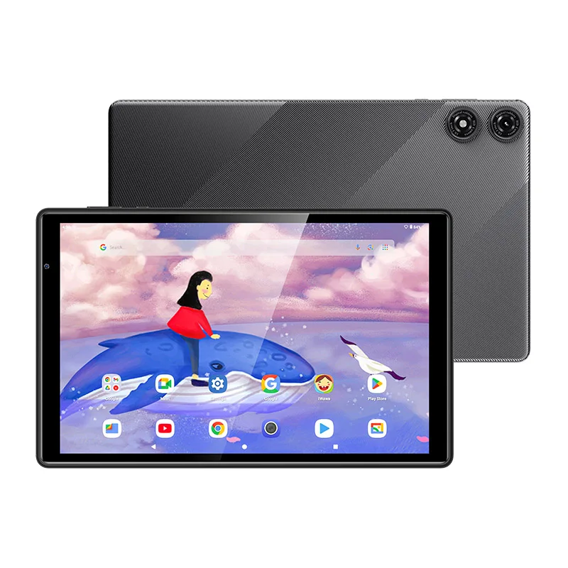 Boxchip D11  3GB RAM+32GB ROM 10.1 Inch Android 15 WiFi6 6000mAh Big Battery Kids Learning Tablet with Silicone Protective Case