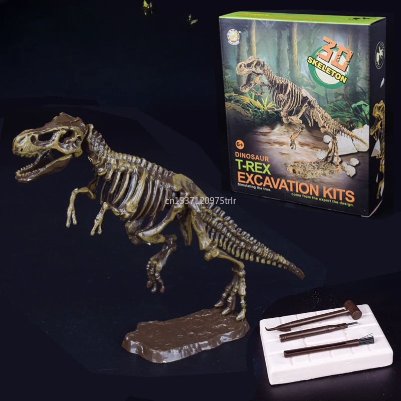 Dinosaur Fossil Excavation Kits Education Archeology Exquisite Jurassic Toy Set Game Action Children Figure Skeleton Model Gift