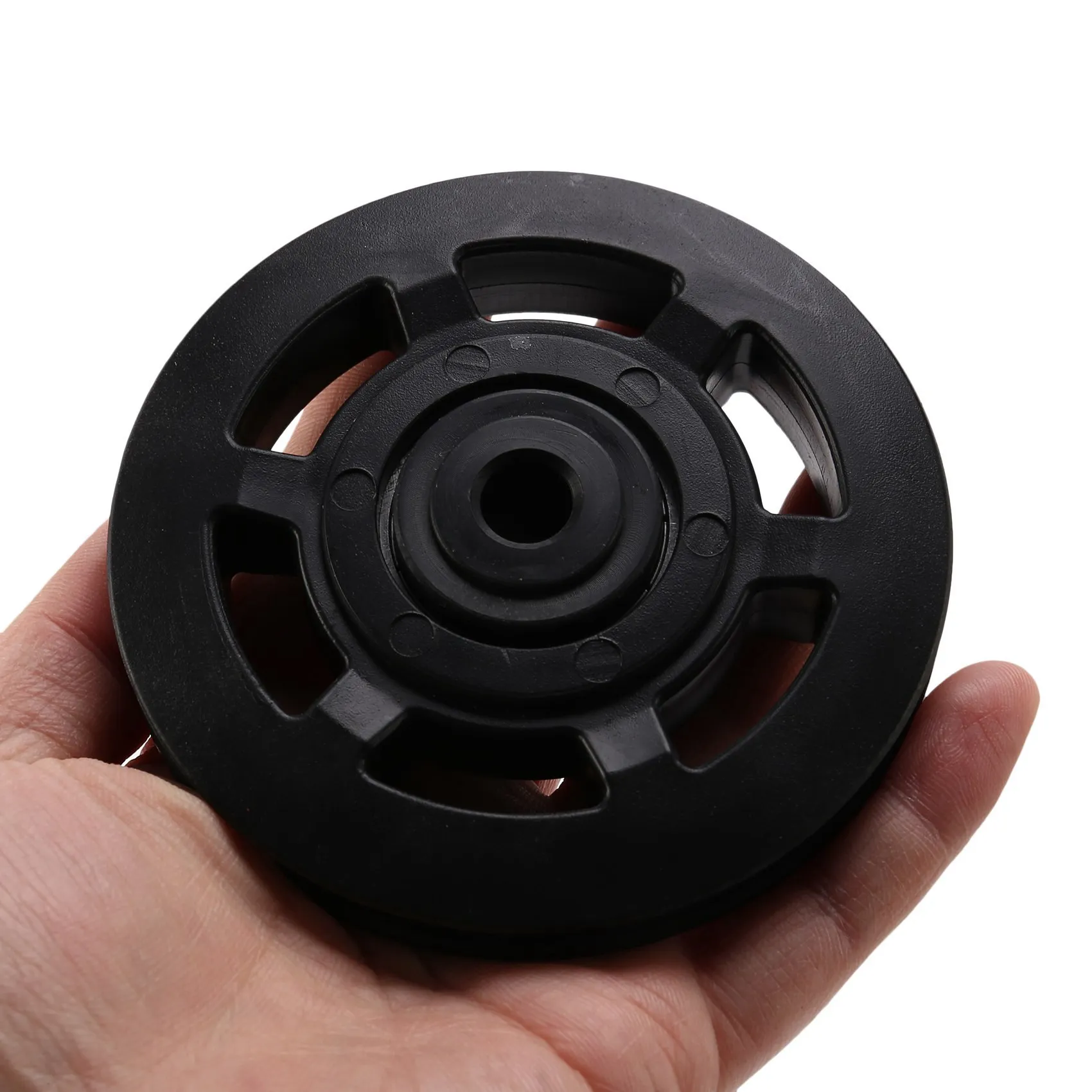 Vendas 95mm preto rolamento polia roda cabo ginásio equipamento parte wearproof