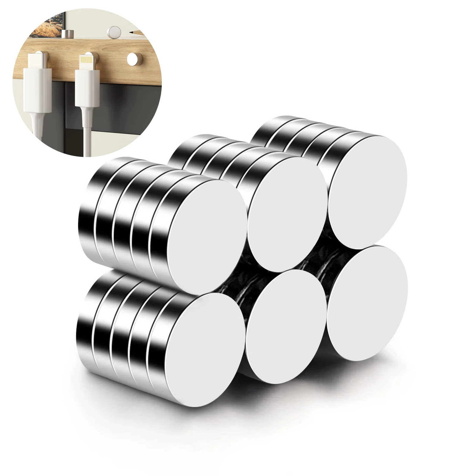 Super Strong Neodymium Disc Magnets N42 Powerful NdFeB  Magnets for Fridge, DIY, Building, Scientific, Craft, and Office Magnets