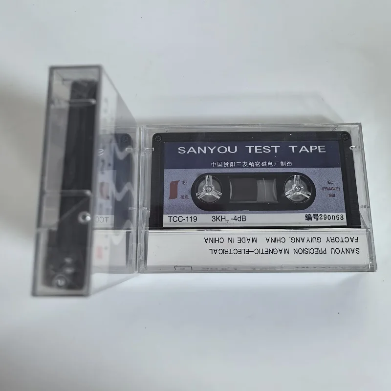 TEST TAPE SANYOU TCC-119 W&F/SPEED 3KHZ-4DB,SPEED & FLUTTER TAPE SPEED TEST WOW AND FLUTTER TEST