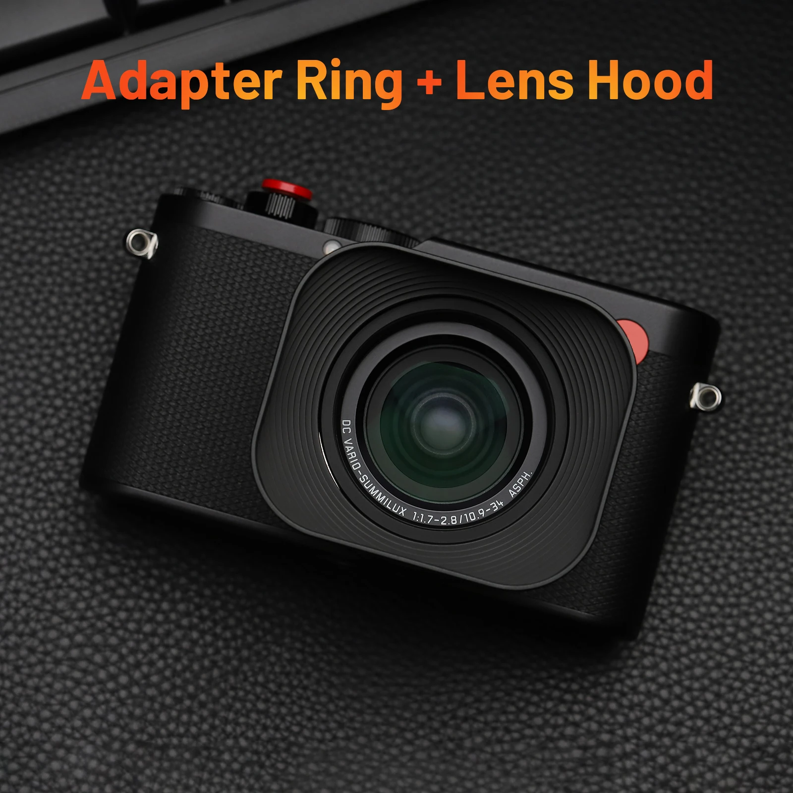 Haoge 43 mm vierkante metalen zonnekap schaduw voor Leica D-Lux 8 camera-accessoires schroef-in zonnekap