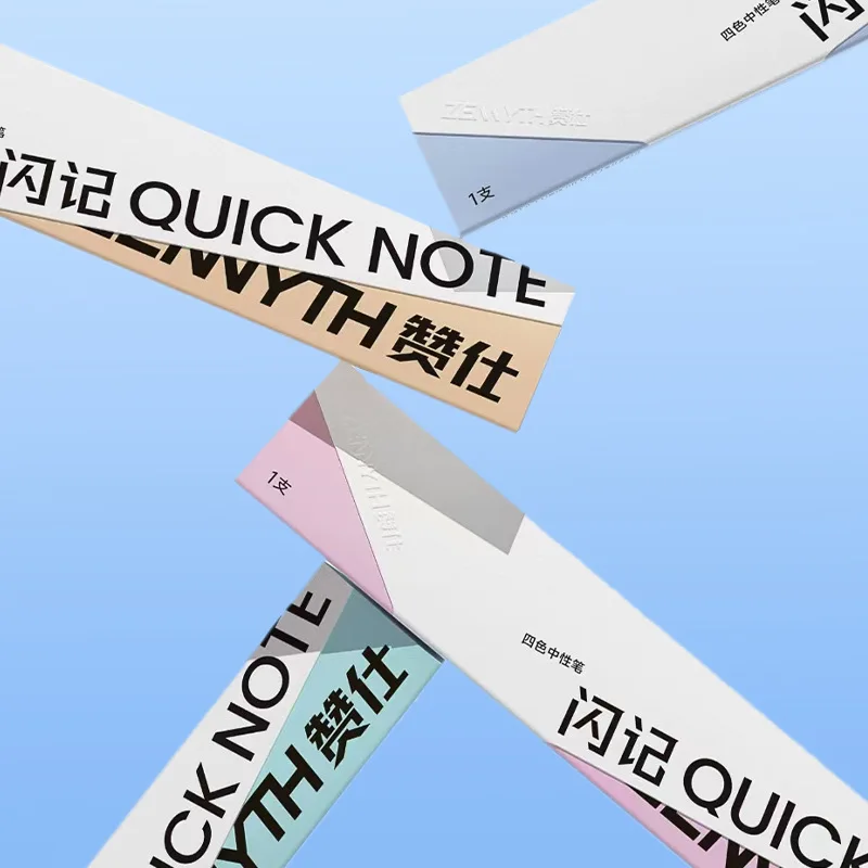 

Многофункциональная 4-цветная гелевая ручка ZENNYTH в одном, двойной наконечник CS, канцелярские принадлежности для студентов, кнопка отключения звука с защитой от разрыва чернил