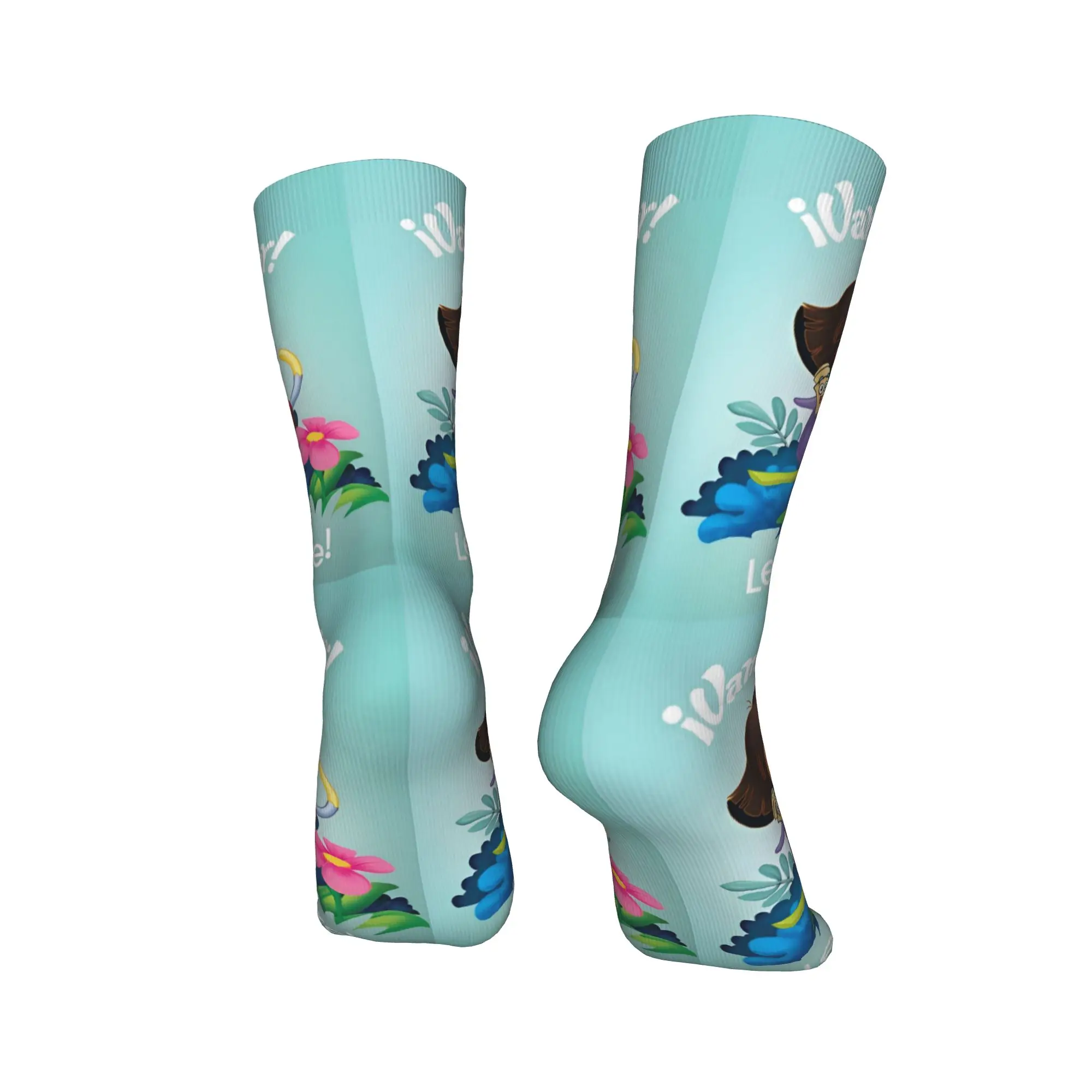 Men Socks D-Doras The Explorer  Stockings Non Slip Soft Breathable Socks Autumn Gothic Design Running Socks